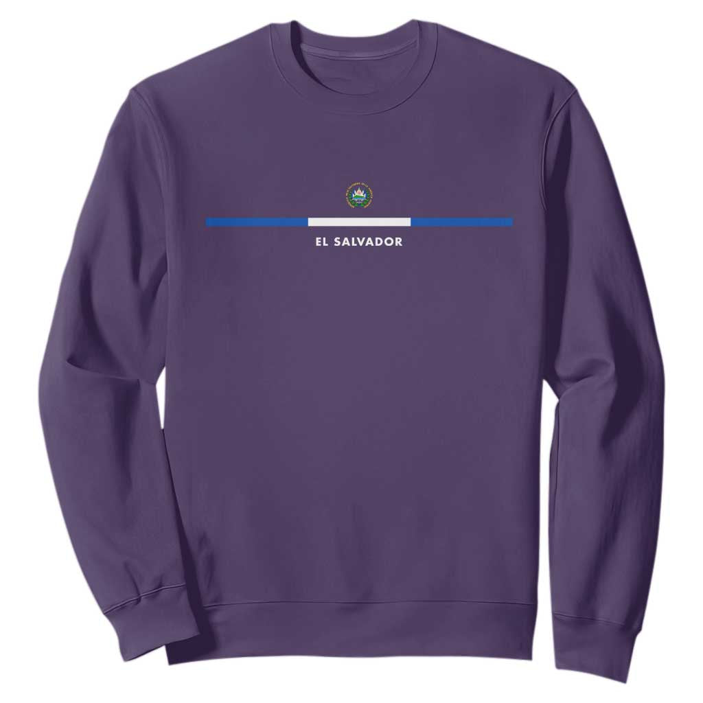 El Salvador Sweatshirt Vintage Salvadoran Flag Independence Day TS10 Purple Print Your Wear