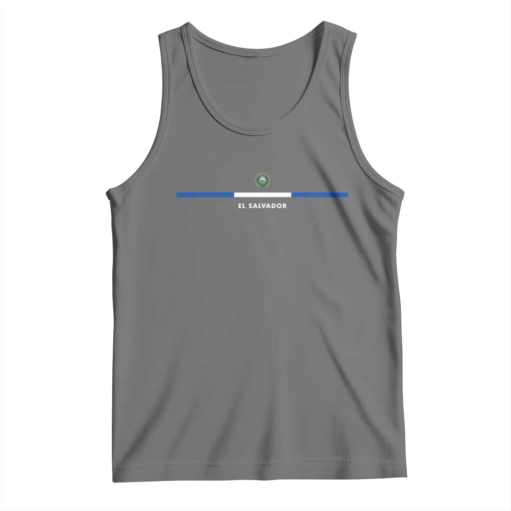 El Salvador Tank Top Vintage Salvadoran Flag Independence Day TS10 Black Heather Print Your Wear