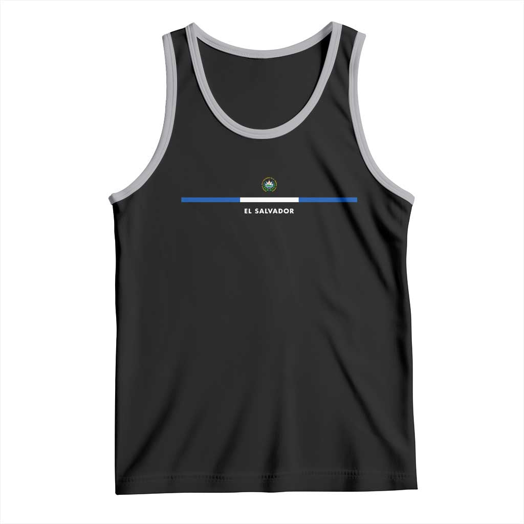 El Salvador Tank Top Vintage Salvadoran Flag Independence Day TS10 Black Athletic Heather Print Your Wear
