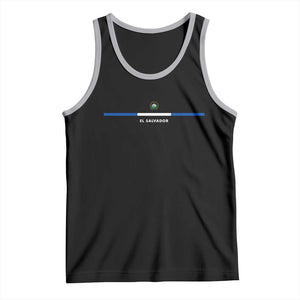 El Salvador Tank Top Vintage Salvadoran Flag Independence Day TS10 Black Athletic Heather Print Your Wear