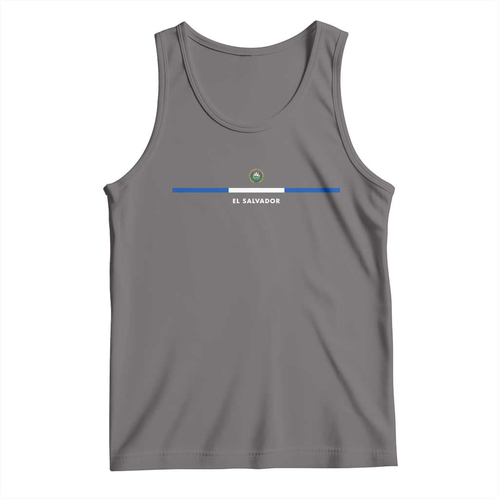 El Salvador Tank Top Vintage Salvadoran Flag Independence Day TS10 Deep Heather Print Your Wear