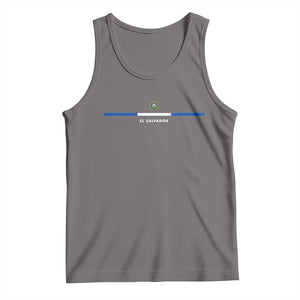 El Salvador Tank Top Vintage Salvadoran Flag Independence Day TS10 Deep Heather Print Your Wear