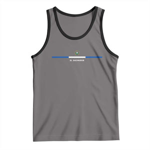 El Salvador Tank Top Vintage Salvadoran Flag Independence Day TS10 Deep Heather Black Print Your Wear