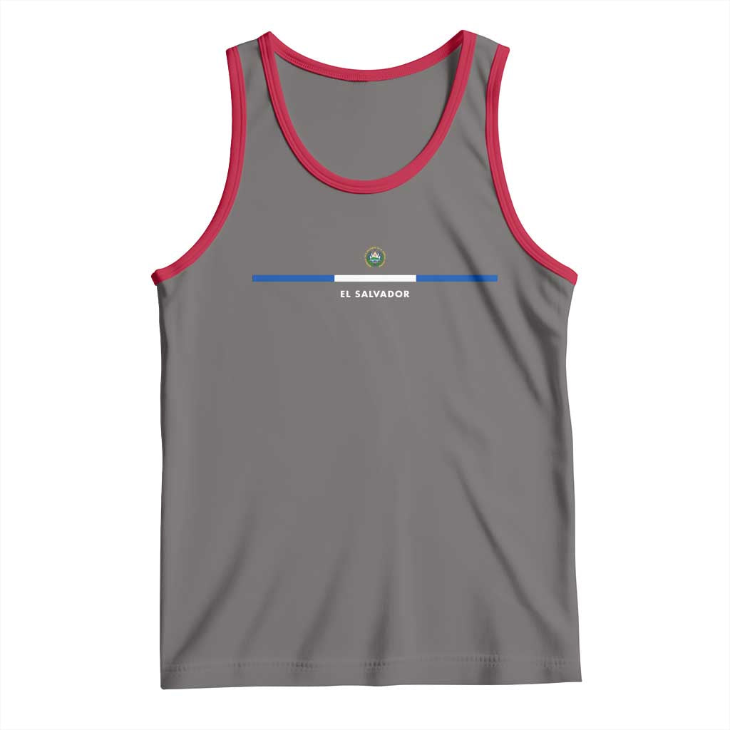 El Salvador Tank Top Vintage Salvadoran Flag Independence Day TS10 Deep Heather Red Print Your Wear