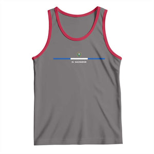 El Salvador Tank Top Vintage Salvadoran Flag Independence Day TS10 Deep Heather Red Print Your Wear