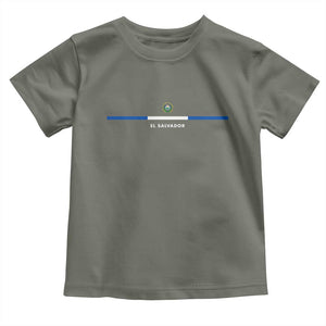 El Salvador Toddler T Shirt Vintage Salvadoran Flag Independence Day TS10 Military Green Print Your Wear