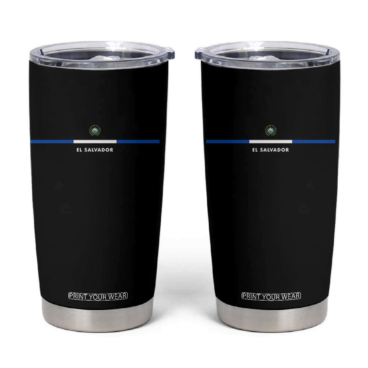 El Salvador Tumbler Cup Vintage Salvadoran Flag Independence Day TS10 Black Print Your Wear