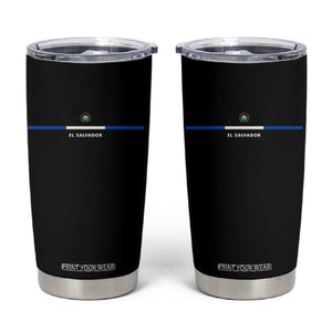 El Salvador Tumbler Cup Vintage Salvadoran Flag Independence Day TS10 Black Print Your Wear