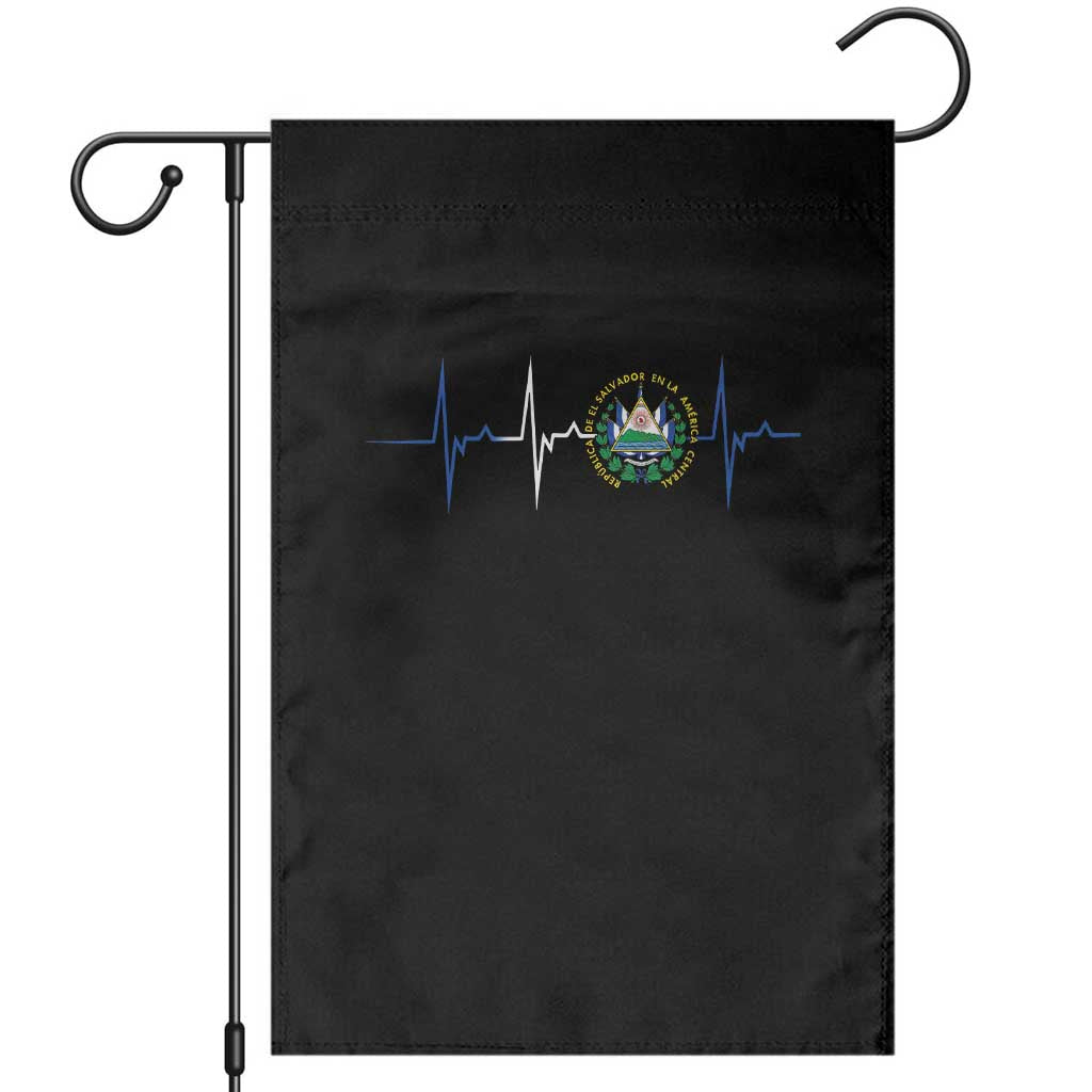 El Salvador Garden Flag Vintage Salvadoran Flag Heartbeat Independence Day TS10 Black Print Your Wear