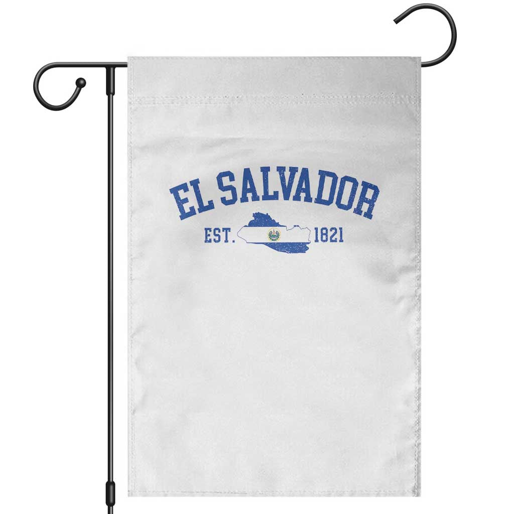 Vintage El Salvador Map Garden Flag Salvadoran Independence Day Jersey Letters TS10 White Print Your Wear