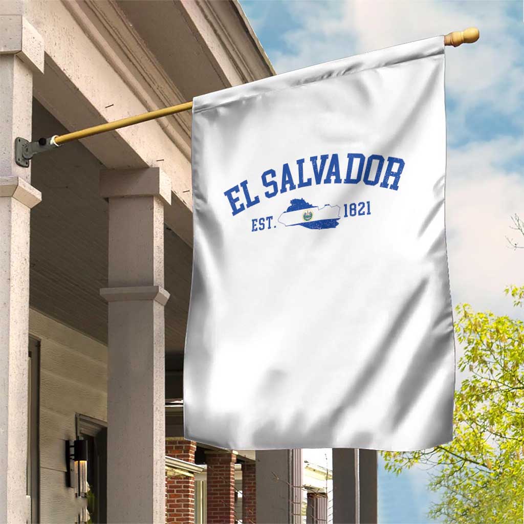 Vintage El Salvador Map Garden Flag Salvadoran Independence Day Jersey Letters TS10 Print Your Wear
