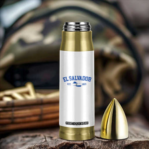 Vintage El Salvador Map Bullet Tumbler Salvadoran Independence Day Jersey Letters TS10 Print Your Wear