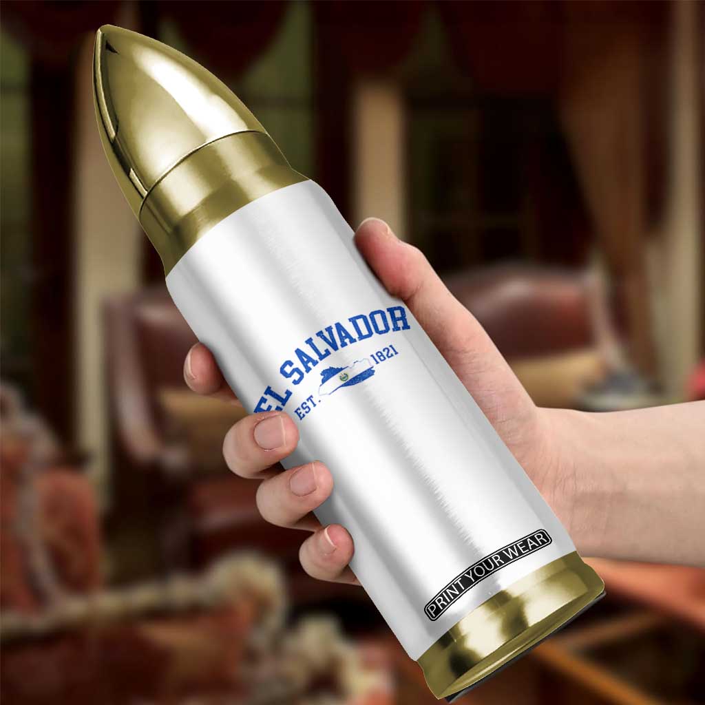 Vintage El Salvador Map Bullet Tumbler Salvadoran Independence Day Jersey Letters TS10 Print Your Wear