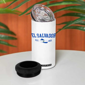Vintage El Salvador Map 4 in 1 Can Cooler Tumbler Salvadoran Independence Day Jersey Letters TS10 Print Your Wear