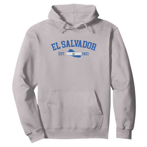 Vintage El Salvador Map Hoodie Salvadoran Independence Day Jersey Letters TS10 Ice Gray Print Your Wear