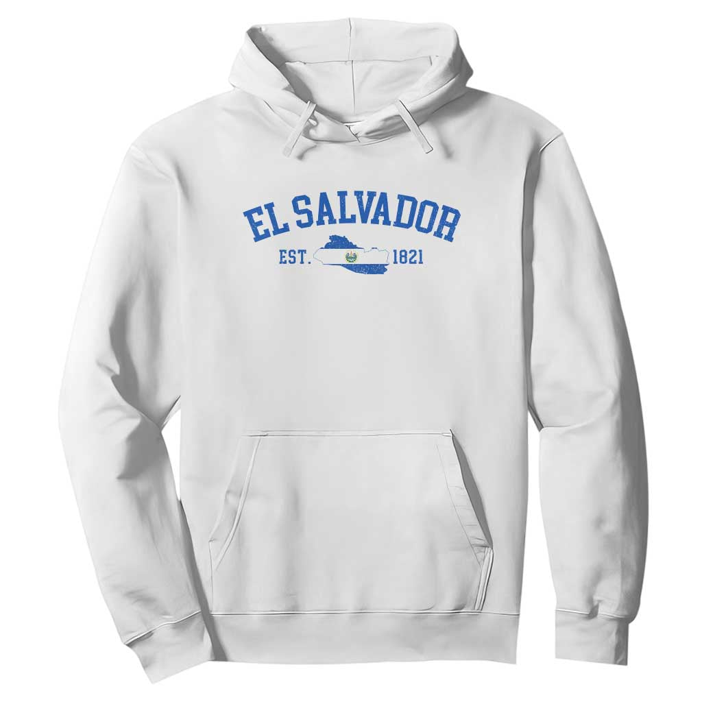 Vintage El Salvador Map Hoodie Salvadoran Independence Day Jersey Letters TS10 White Print Your Wear