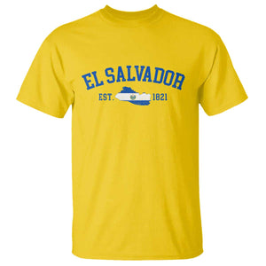 Vintage El Salvador Map T Shirt Salvadoran Independence Day Jersey Letters TS10 Daisy Print Your Wear