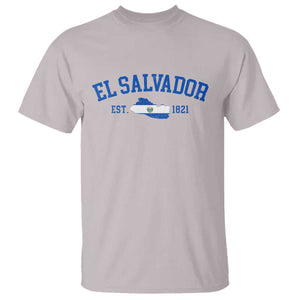 Vintage El Salvador Map T Shirt Salvadoran Independence Day Jersey Letters TS10 Ice Gray Print Your Wear