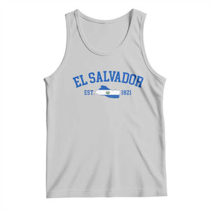 Vintage El Salvador Map Tank Top Salvadoran Independence Day Jersey Letters TS10 Ash Print Your Wear