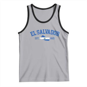 Vintage El Salvador Map Tank Top Salvadoran Independence Day Jersey Letters TS10 Athletic Heather Black Print Your Wear