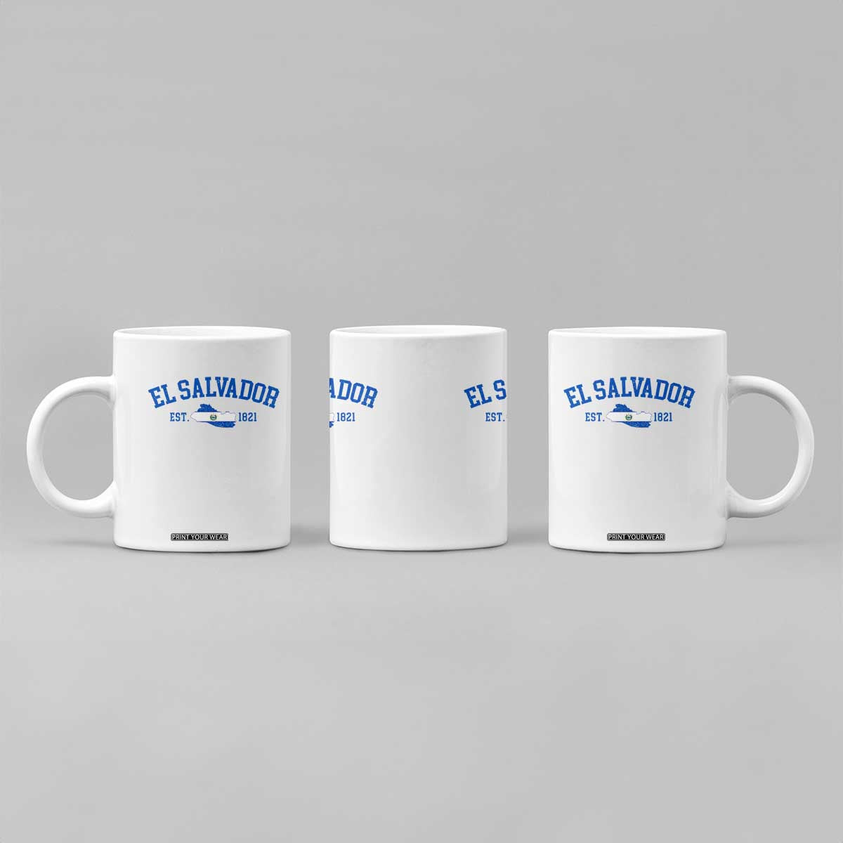 Vintage El Salvador Map Coffee Mug Salvadoran Independence Day Jersey Letters TS10 Print Your Wear
