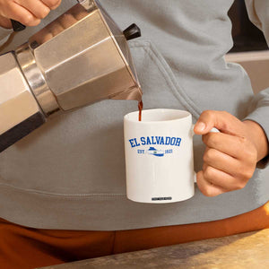 Vintage El Salvador Map Coffee Mug Salvadoran Independence Day Jersey Letters TS10 Print Your Wear
