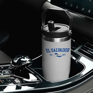 Vintage El Salvador Map Flip Straw Tumbler Salvadoran Independence Day Jersey Letters TS10 Print Your Wear