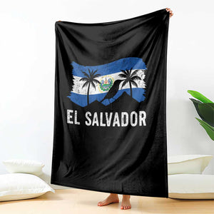 El Salvador Flag Throw Blanket Salvadoran Pride Torogoz Bird Palm Tree Volcano TS10 Print Your Wear