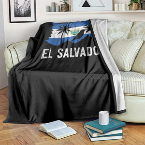 El Salvador Flag Throw Blanket Salvadoran Pride Torogoz Bird Palm Tree Volcano TS10 Print Your Wear