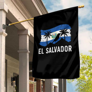 El Salvador Flag Garden Flag Salvadoran Pride Torogoz Bird Palm Tree Volcano TS10 Print Your Wear