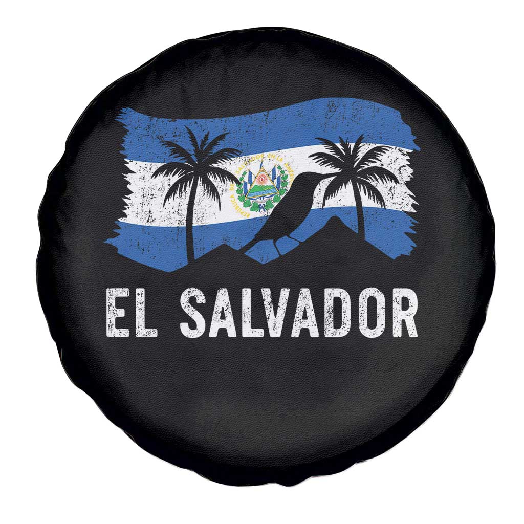 El Salvador Flag Spare Tire Cover Salvadoran Pride Torogoz Bird Palm Tree Volcano TS10 Print Your Wear