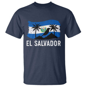 El Salvador Flag T Shirt Salvadoran Pride Torogoz Bird Palm Tree Volcano TS10 Navy Print Your Wear