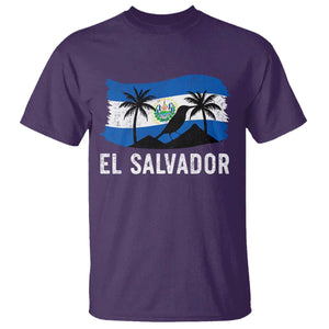 El Salvador Flag T Shirt Salvadoran Pride Torogoz Bird Palm Tree Volcano TS10 Purple Print Your Wear