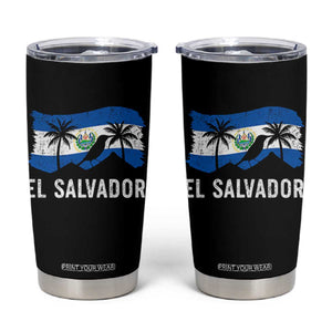 El Salvador Flag Tumbler Cup Salvadoran Pride Torogoz Bird Palm Tree Volcano TS10 Black Print Your Wear