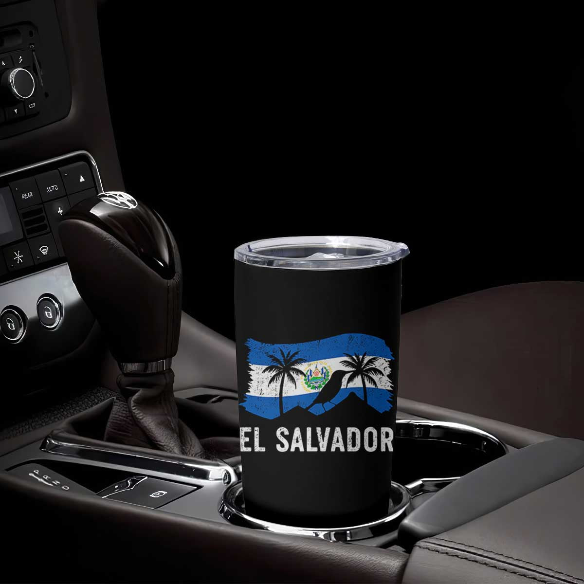 El Salvador Flag Tumbler Cup Salvadoran Pride Torogoz Bird Palm Tree Volcano TS10 Print Your Wear