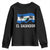 El Salvador Flag Youth Sweatshirt Salvadoran Pride Torogoz Bird Palm Tree Volcano TS10 Black Print Your Wear