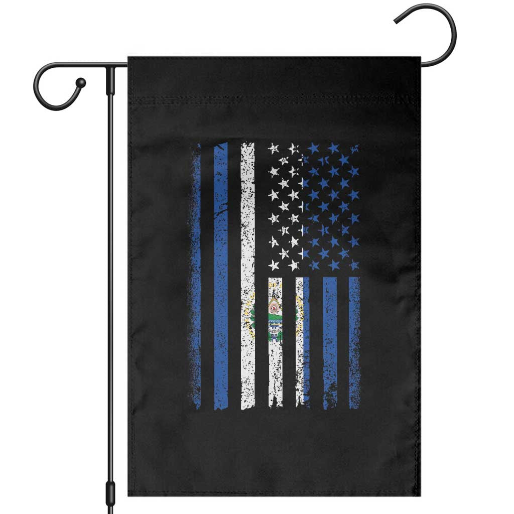 Salvadoran America Flag Garden Flag El Salvador USA Patriotic TS10 Black Print Your Wear