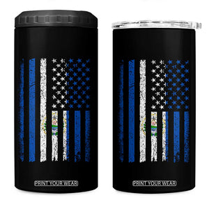 Salvadoran America Flag 4 in 1 Can Cooler Tumbler El Salvador USA Patriotic TS10 One Size: 16 oz Black Print Your Wear