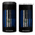 Salvadoran America Flag 4 in 1 Can Cooler Tumbler El Salvador USA Patriotic TS10 One Size: 16 oz Black Print Your Wear