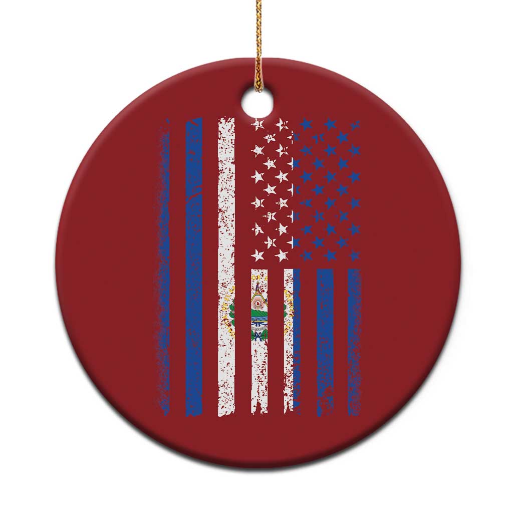 Salvadoran America Flag Christmas Ornament El Salvador USA Patriotic TS10 Print Your Wear