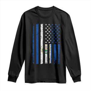 Salvadoran America Flag Long Sleeve Shirt El Salvador USA Patriotic TS10 Black Print Your Wear