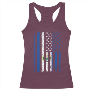 Salvadoran America Flag Racerback Tank Top El Salvador USA Patriotic TS10 Maroon Print Your Wear