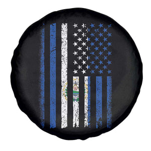 Salvadoran America Flag Spare Tire Cover El Salvador USA Patriotic TS10 Print Your Wear