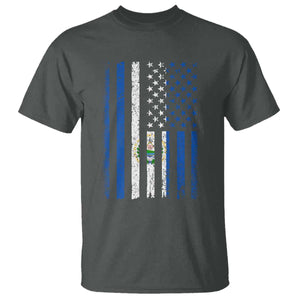 Salvadoran America Flag T Shirt El Salvador USA Patriotic TS10 Dark Heather Print Your Wear