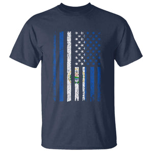 Salvadoran America Flag T Shirt El Salvador USA Patriotic TS10 Navy Print Your Wear