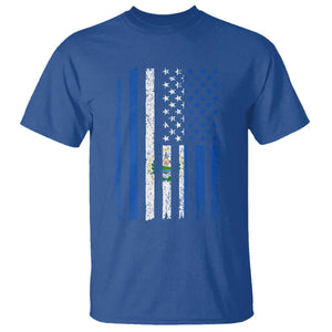 Salvadoran America Flag T Shirt El Salvador USA Patriotic TS10 Royal Blue Print Your Wear