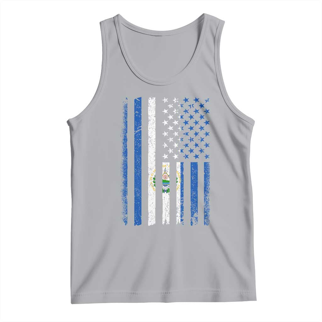 Salvadoran America Flag Tank Top El Salvador USA Patriotic TS10 Athletic Heather Print Your Wear