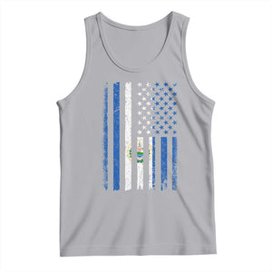 Salvadoran America Flag Tank Top El Salvador USA Patriotic TS10 Athletic Heather Print Your Wear