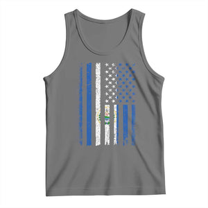 Salvadoran America Flag Tank Top El Salvador USA Patriotic TS10 Black Heather Print Your Wear