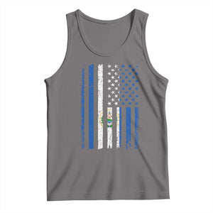 Salvadoran America Flag Tank Top El Salvador USA Patriotic TS10 Deep Heather Print Your Wear